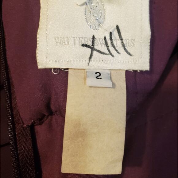 WATTERS  & WATTERS Vintage Short Tulle Purple Dress Sz 2 - Picture 8 of 10